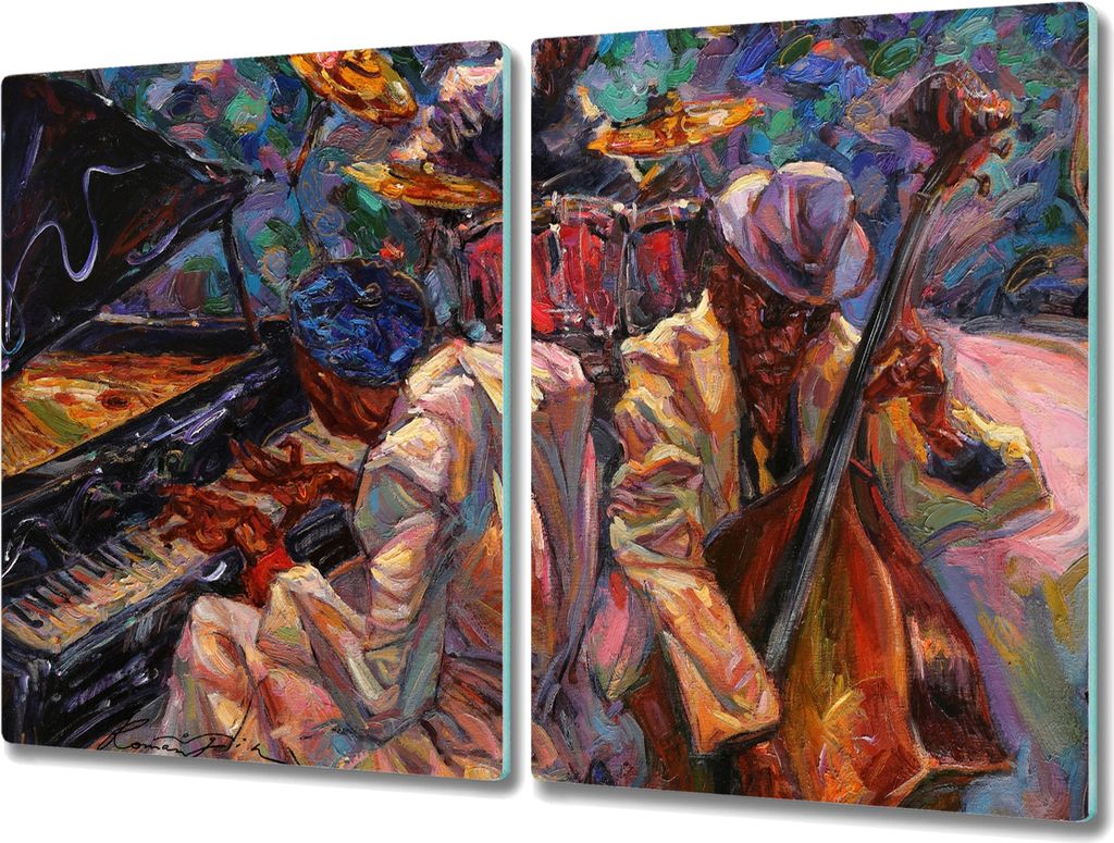 Coloray Schneidebrett Herdabdeckplatte 2x40x52 cm Kochplattenabdeckung Küchenbrett Hackbrett - Musik Klavier Schlagzeug
