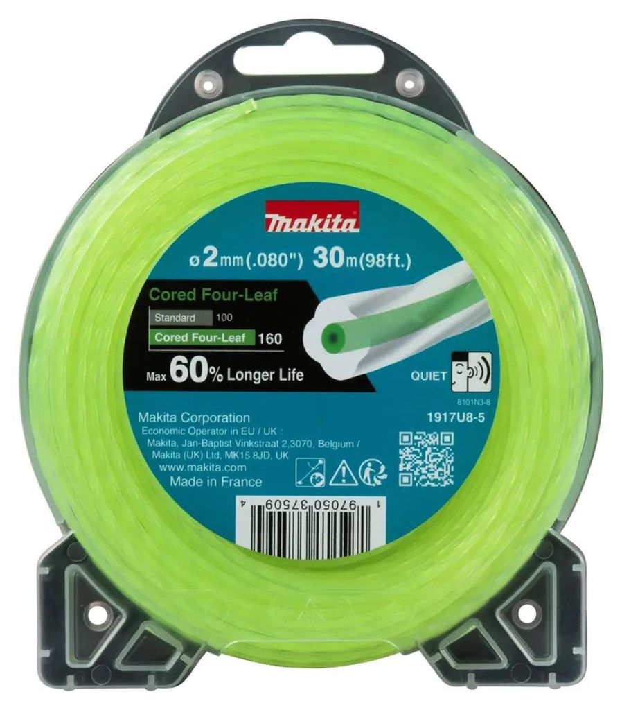 Makita maaimesdraad, type Cored Four-Leaf, 2,0 mm x 30 Productafbeelding 