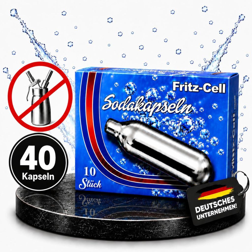 40 x Fritz Cell 8g C02 Sodakapseln - für Sodasyphon, Produktbild 