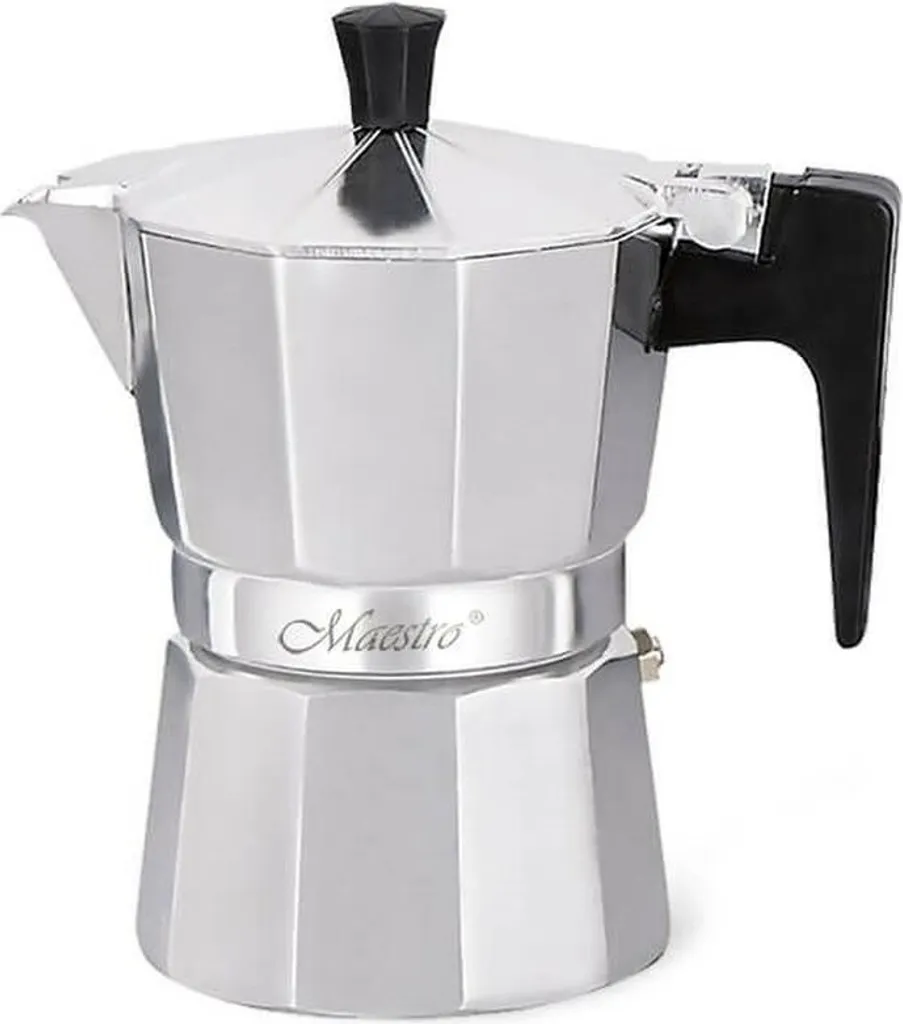 Cafetière Moka Italienne Maestro Multicolore en Aluminium de Haute Qualité