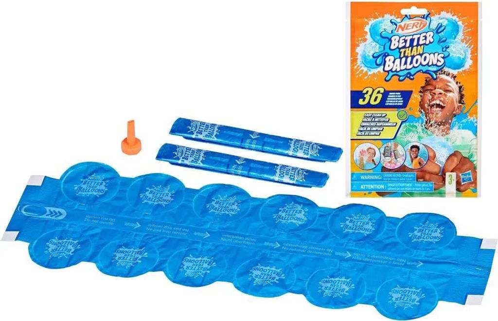 Nerf Super Soaker Better Than Balloons, Wasserballons, Mehrfarbig, 3 Jahr(e), 36 Stück(e)