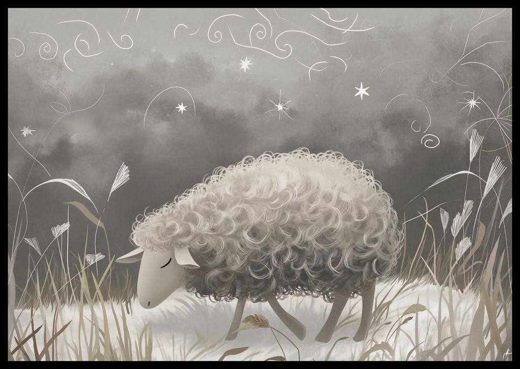 Plakat 66,5x46,5cm Üppiges Schaf