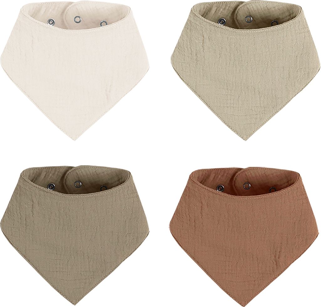 Musselin Halstücher Set 4 Stück Größe M Dreieckstücher Produktbild 2