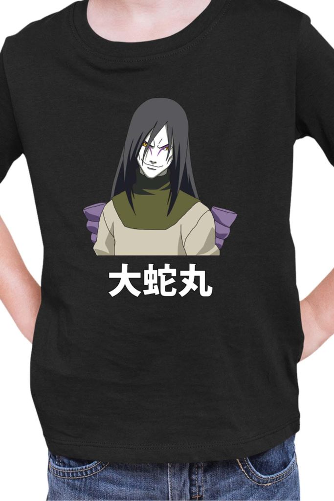 Kinder T-Shirt Naruto Orochimaru 03, 3-4 Jahr - 104 / Schwarz