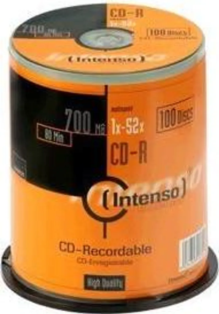 Pack de 100 CD-R Intenso 700 Mo 52x disques vierges en spindle robuste