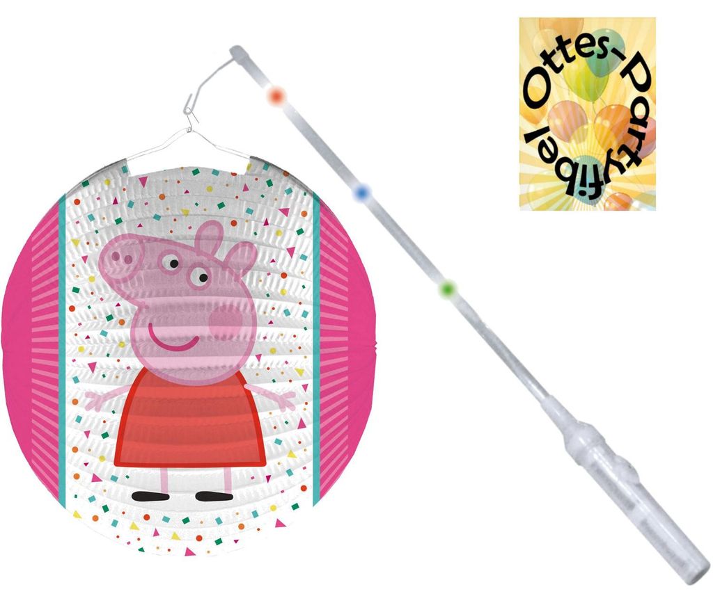 Peppa Pig Peppa Wutz Laternenset: Lampion + LED weißer Produktbild 