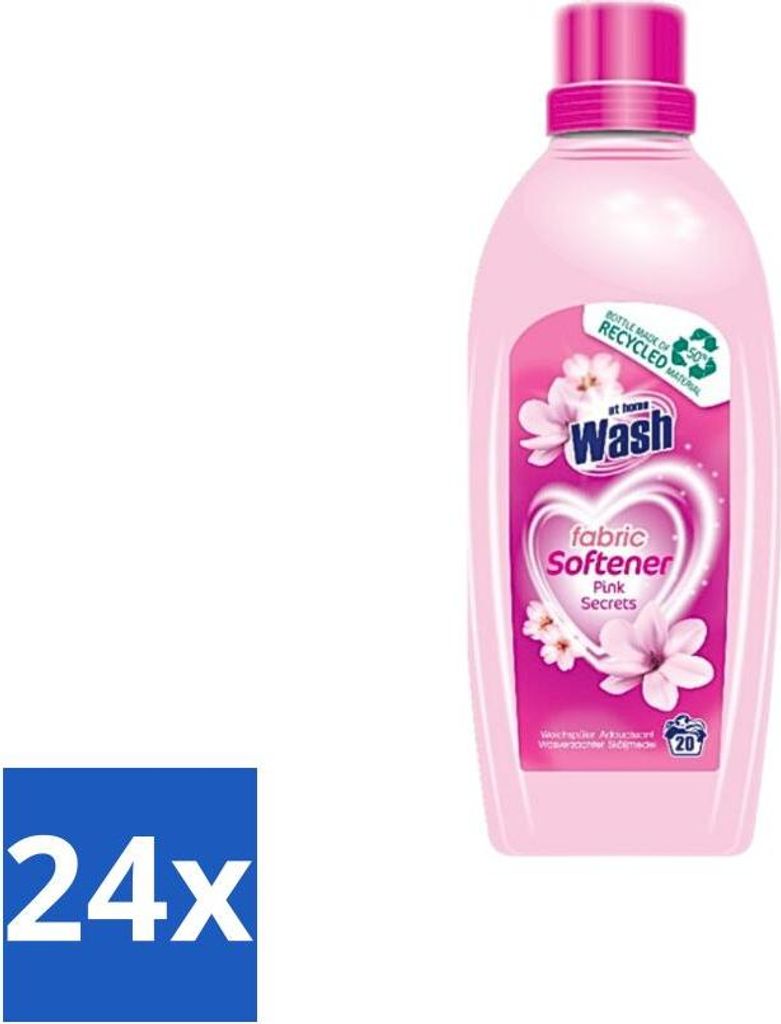At Home - Waschen - Weichspüler - Pink Secrets - 20 Wäschen - Vorteilspack - 24 Stücke