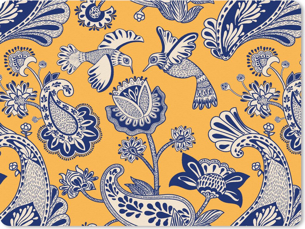 MuchoWow Mauspad Mousepad Dschungel - Design - Vogel - Kolibri 23x19 cm - Mousepads - Maus Mat - Pad - Mausunterlage - Schreibtischunterlage - Ma...