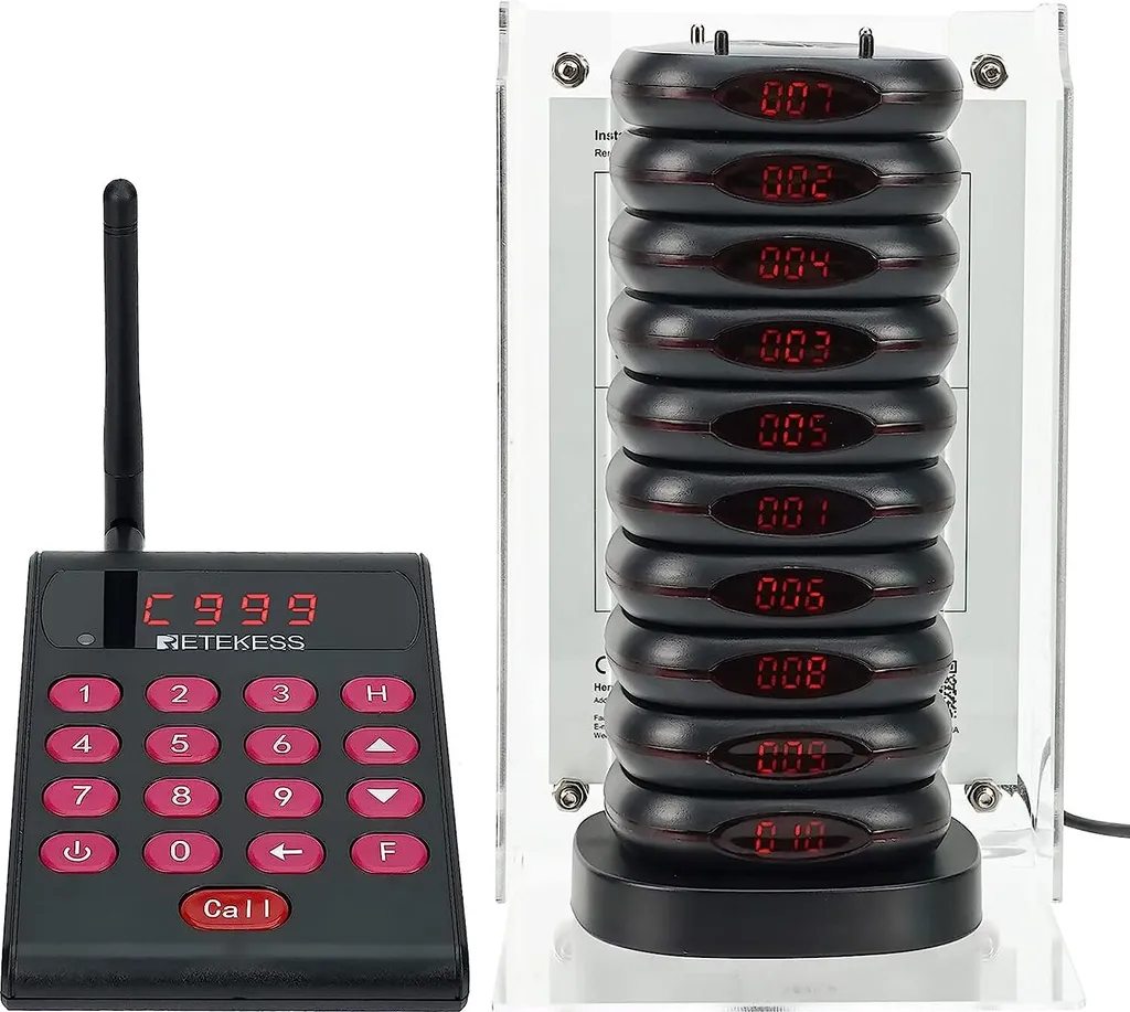 Kit d'appel sans fil Retekess TD161 pour service client hôtel et café