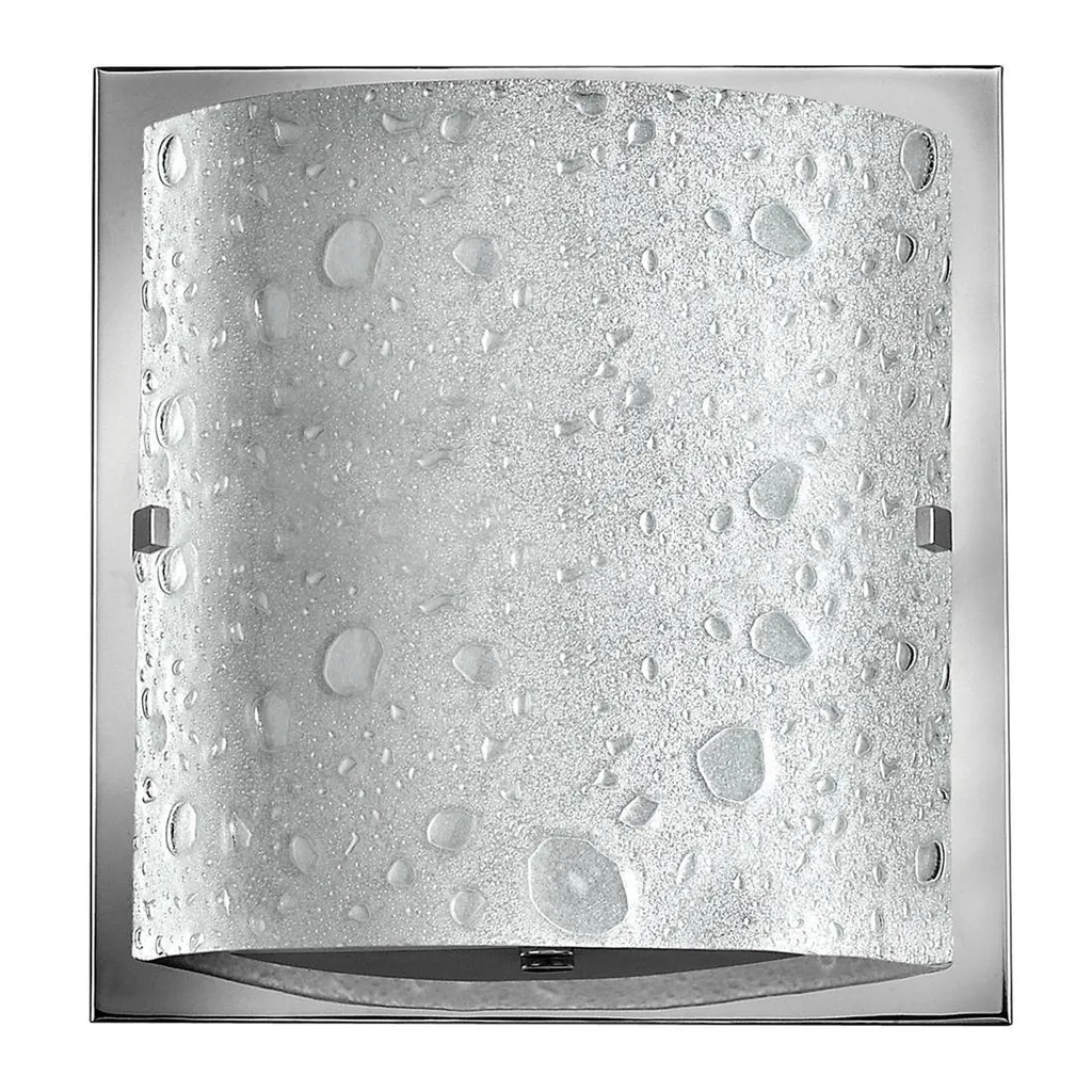 Applique murale Salle de Bain IP44 Verre et Chrome Poli 22cm Daphne