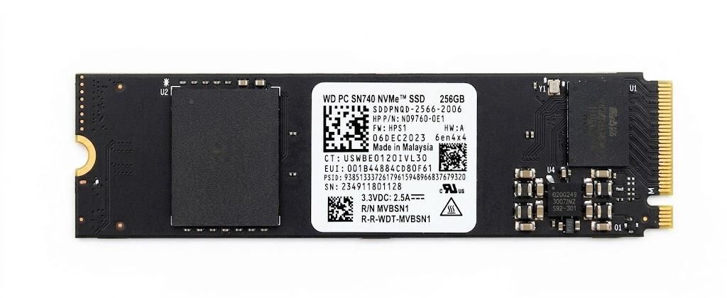 Western Digital SN740 SSD 256GB M.2 2280 PCIe NVMe Produktbild 