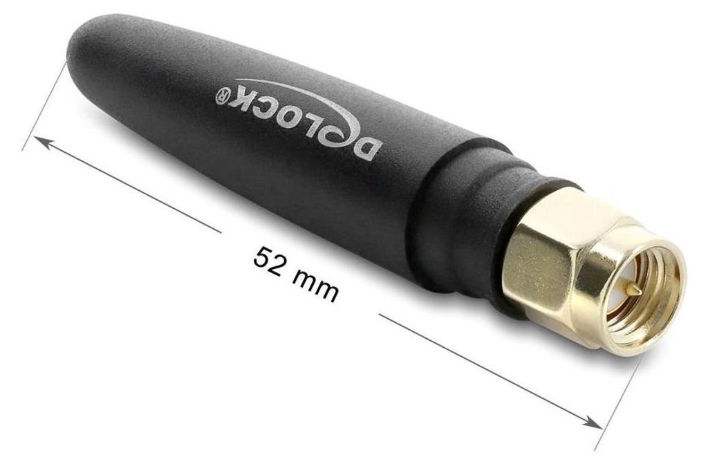 LTE Antenne SMA Stecker omnidirektional starr 1,82 dBi schwarz
