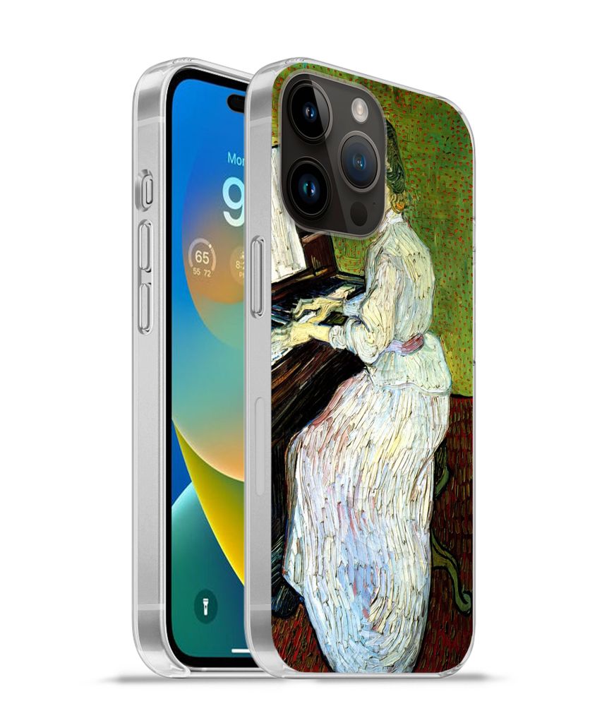 MuchoWow Handyhülle Schutzhülle Hülle für Apple iPhone 14 Pro Max Marguerite Gachet am Klavier - Vincent van Gogh Silikon Softcase Handy Hül...