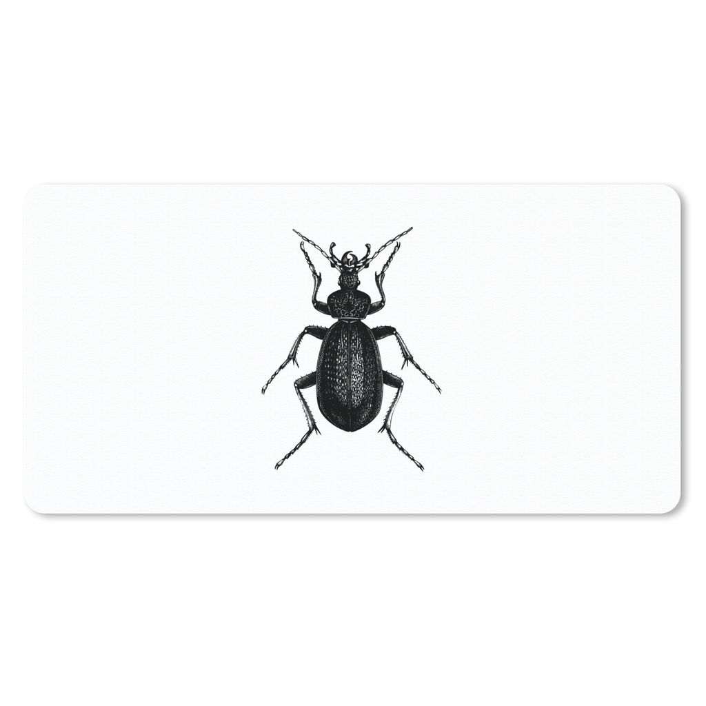 MuchoWow® Mauspad Mousepad Schwarz und weiß - Käfer - Produktbild 