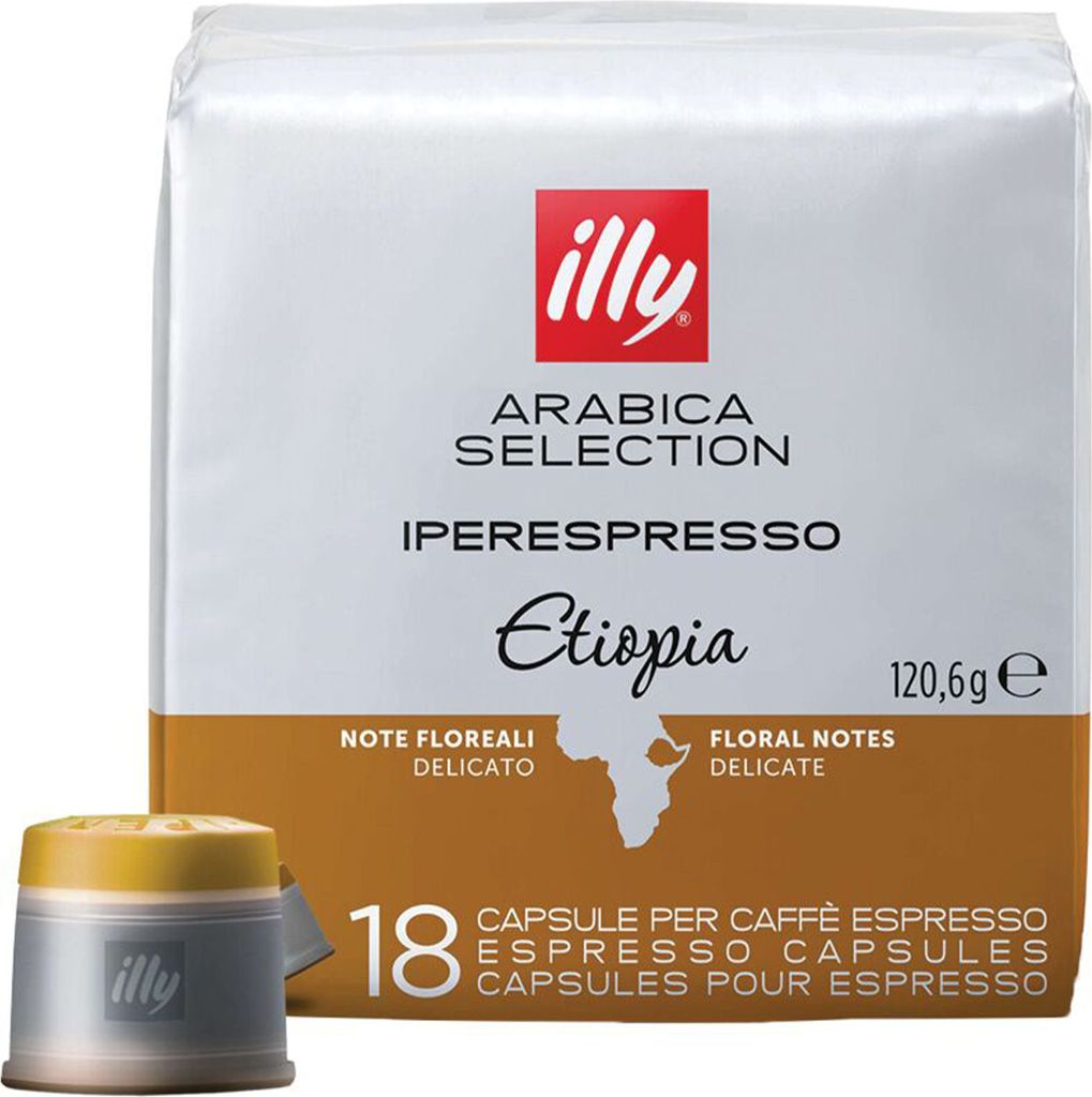 Illy Kaffeekapseln Iperespresso Ethiopia 18 Stück Arabica Jasmin Aroma