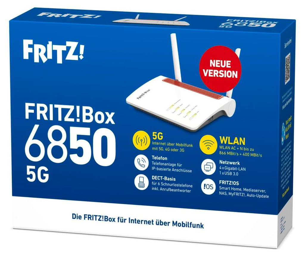 FRITZ!Box 6850 5G v2 Produktbild 