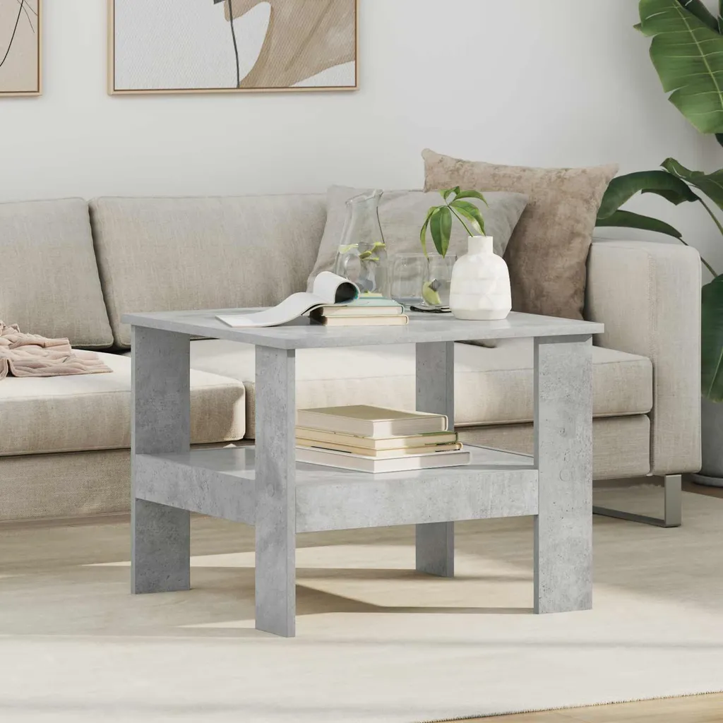 Tavolino da Salotto Maison Exclusive Grigio Cemento 57 cm Moderno