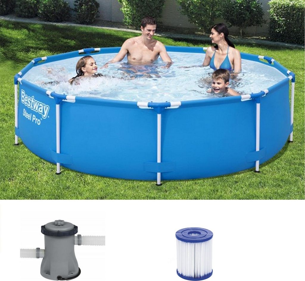 Bestway Steel Pro 56679, Rámový bazén, Modrá, 19,9 kg Obrázok produktu 