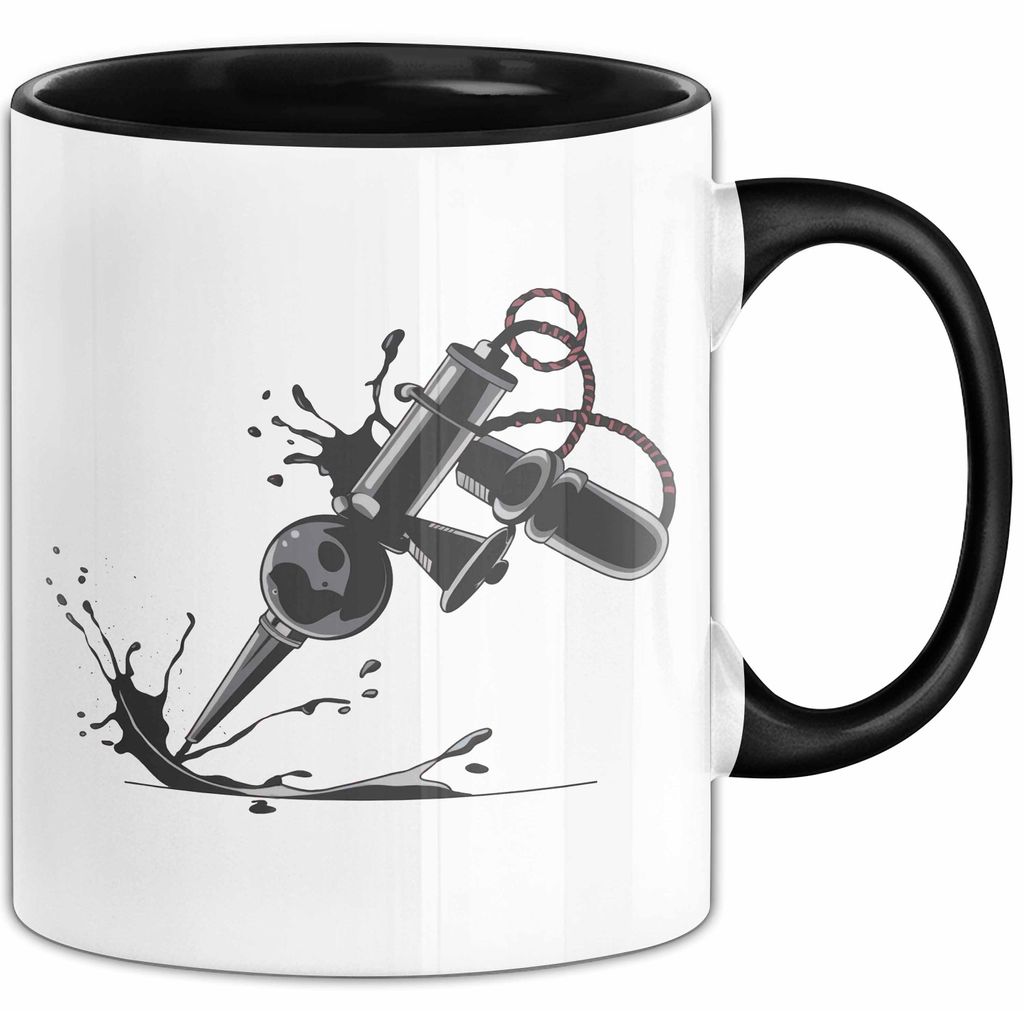 Tätowierer Tasse Geschenkidee Tattoo Meister Lustiger Spruch Geschenkidee Lustig (Schwarz)