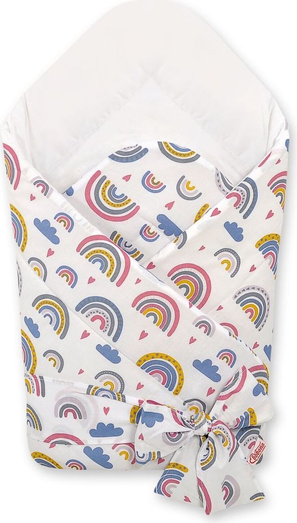 Doppelseitiges weiches Tragetuch für Babys mit Bändern - Regenbogen
