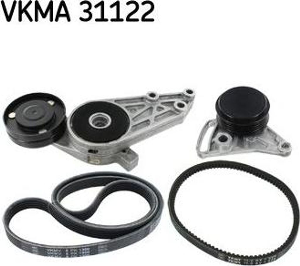 SKF VKMA 31122 Keilrippenriemensatz OE 050903137B kompatibel mit A4 8D, A6 4A, A6 4B, Superb, Passat 3B