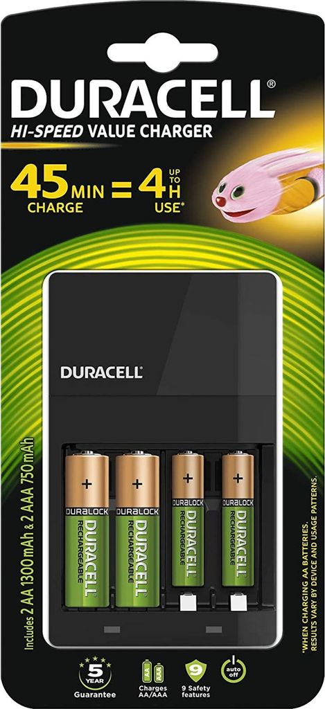 Duracell CEF14 nabíjačka batérií pre domácnosť AC Obrázok produktu 