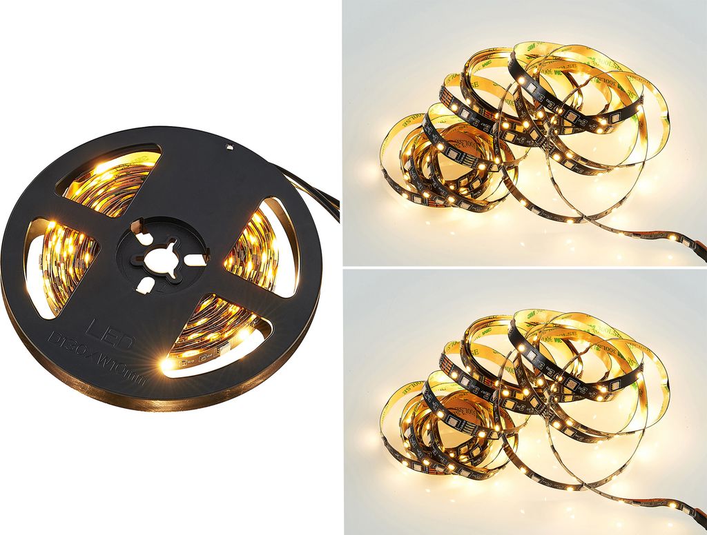 LED Streifen Lichtband TV Hintergrundbeleuchtung Jugendzimmer RGBW dimmbar 5m