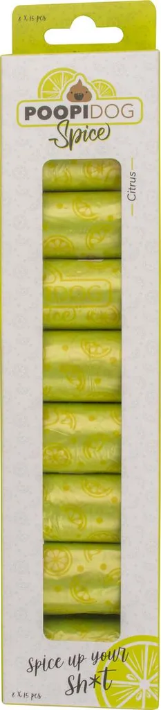 Set 120 Sacchetti Duvo+ Spice Lime per Cani | Pulizia con Stile