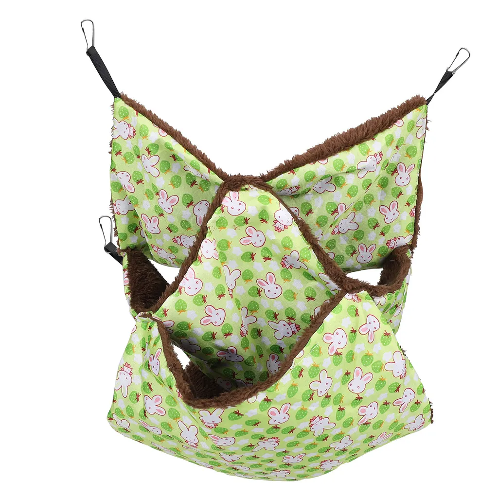Amaca a tre strati per piccoli animali 30x30 cm verde - Calda cuccia