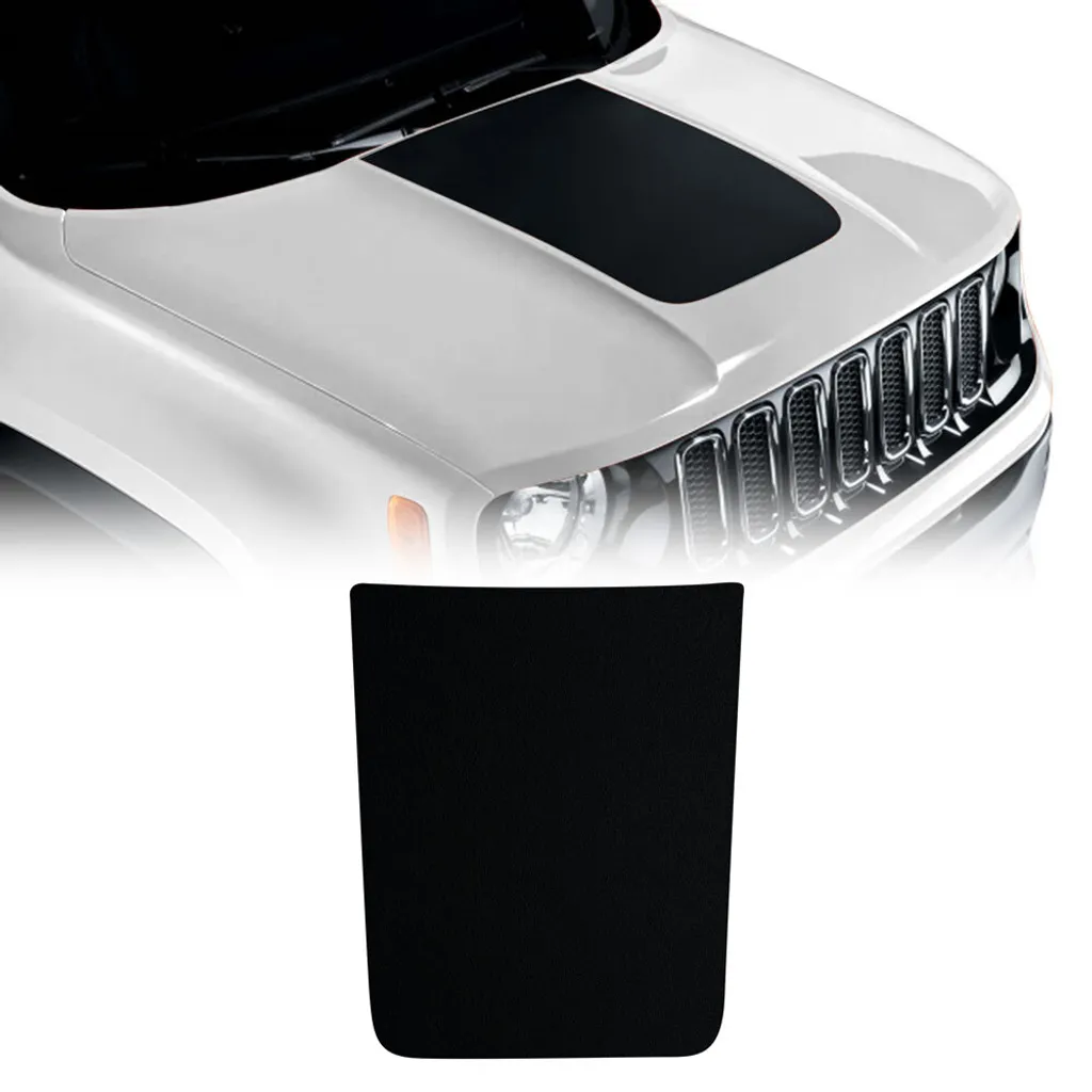 Décoration capot noir mat Jeep Renegade - Look aventure et protection