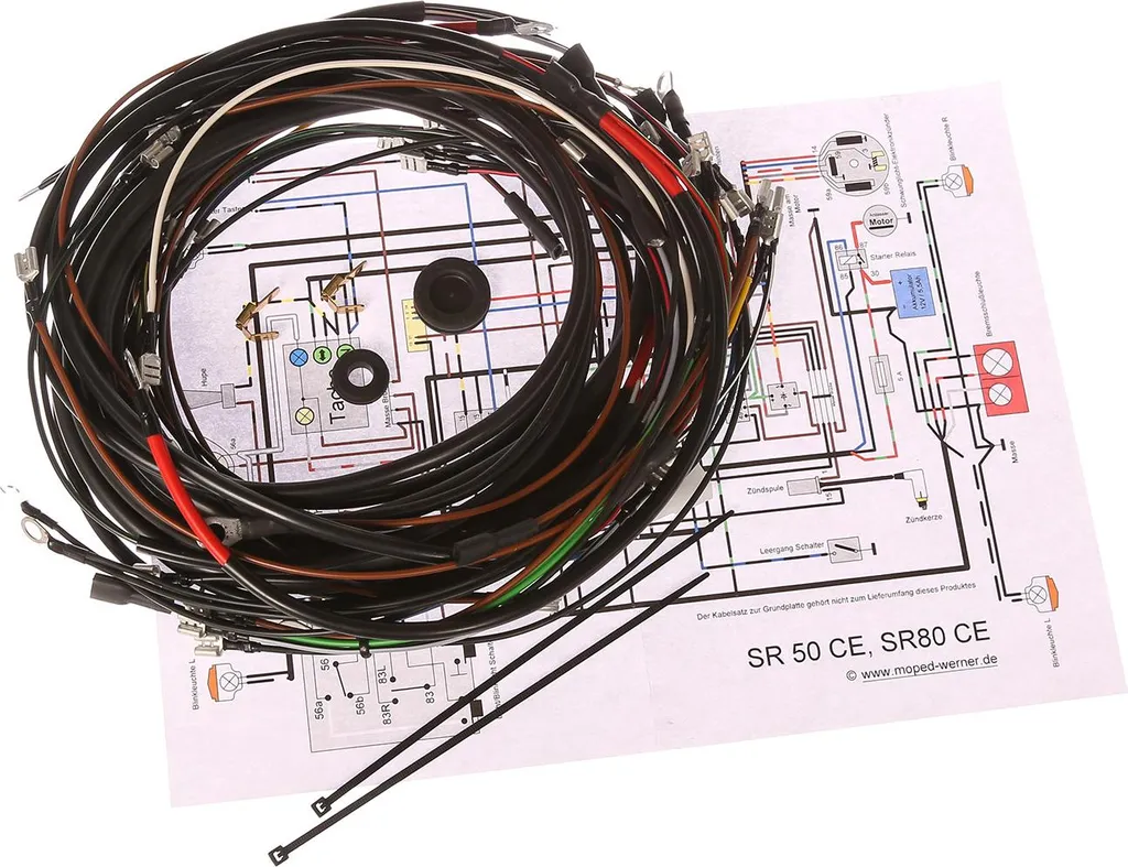 Faisceau SR50CE SR80CE pour passage en 12V allumage électronique Simson