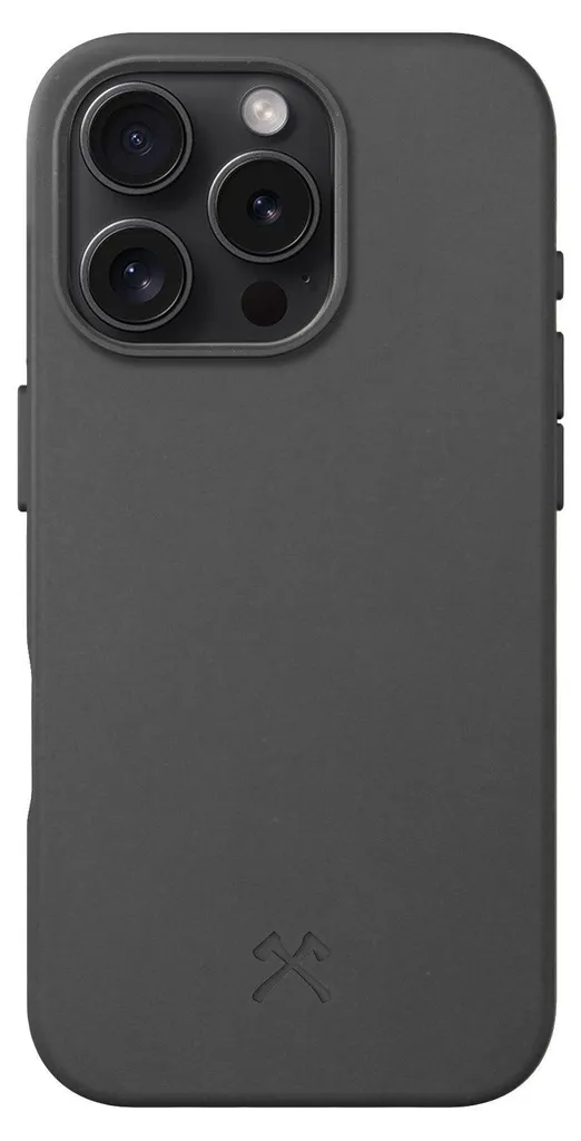 Coque iPhone 16 Pro Noir Woodcessories ECO771 en Matériaux Nobles
