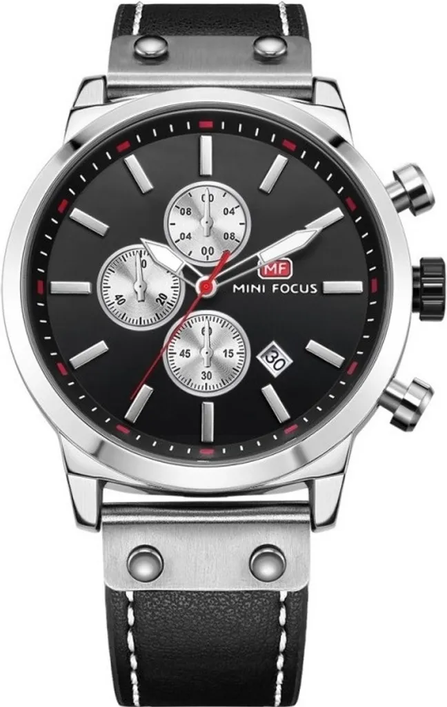 Montre Quartz Mini Focus Tom en Acier Argenté - Cadran Noir Élégant