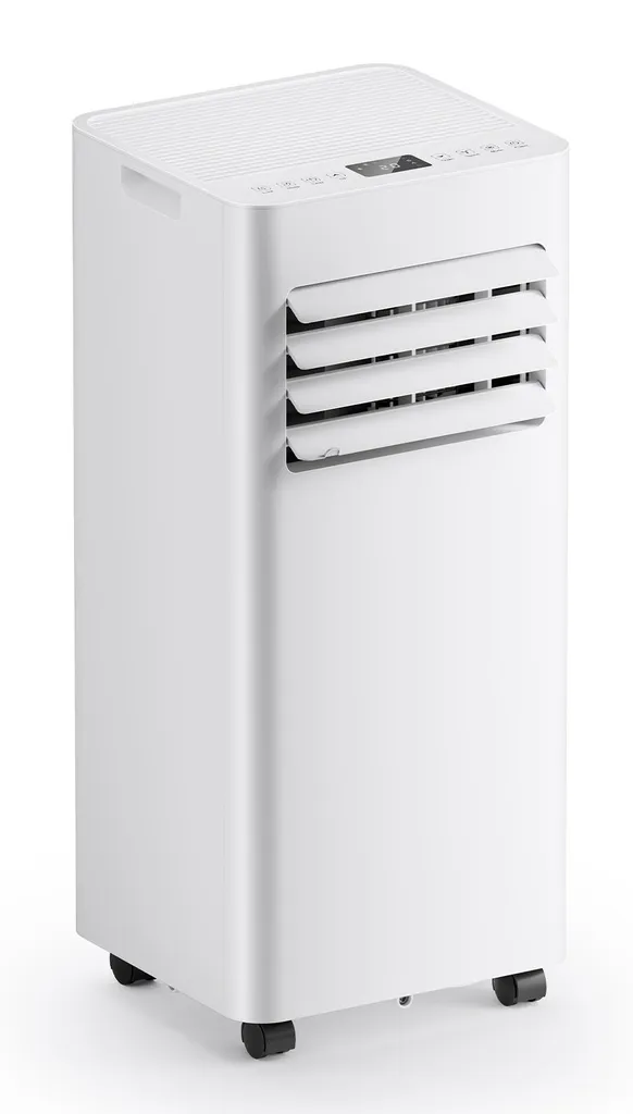 Climatiseur portable AIORBER 7000 BTU 4-en-1 Blanc avec Télécommande LCD