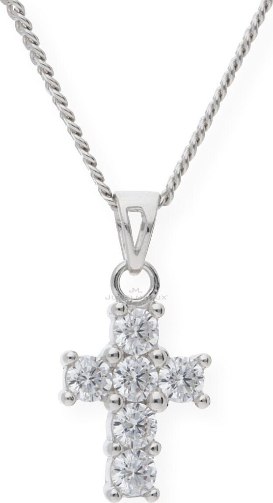 Kreuz Anhänger Silber 925 Zirkonia JL10-02-0350 JuwelmaLux
