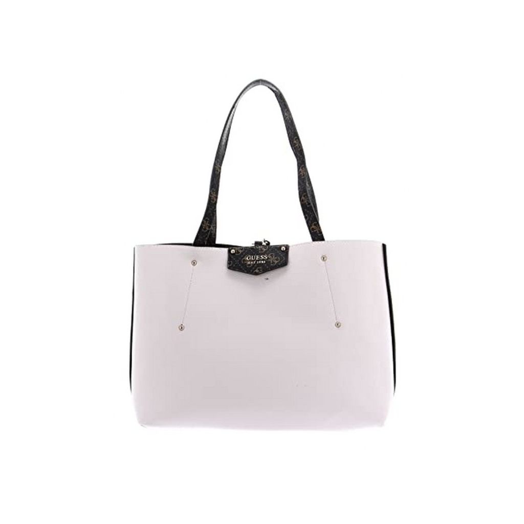 GUESS Taschen Henkeltasche, Schultertasche Kunstleder Eco Brenton Tote 4G Logo brown logo