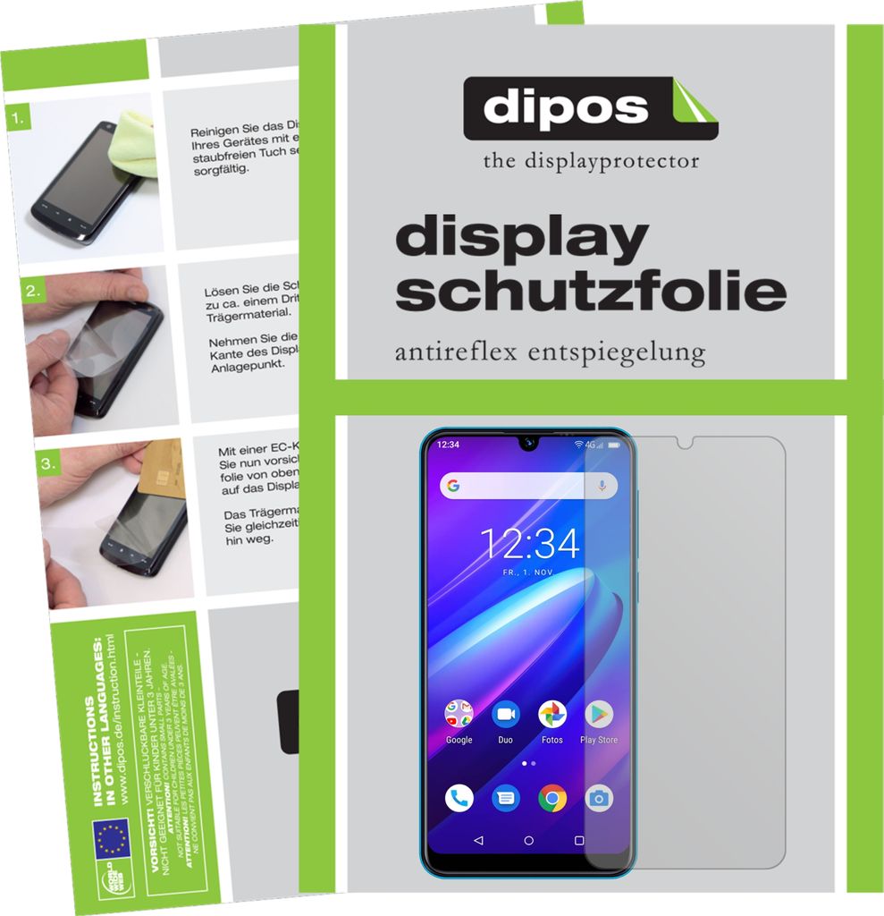 2x Schutzfolie für Beafon M6 matt Displayschutzfolie Folie Display Schutz dipos