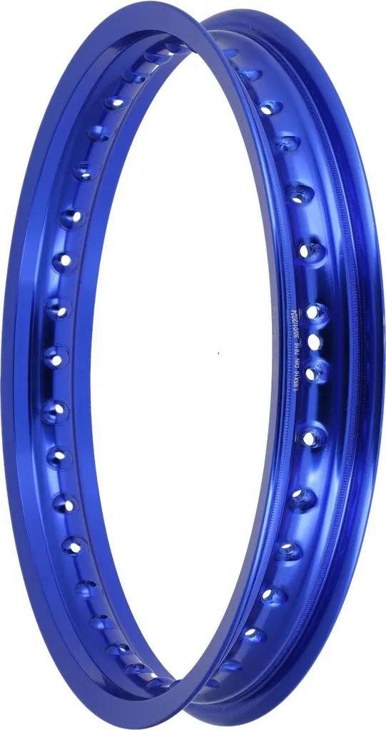Jante pour restauration MZ ES 250 175 300 - Alu 1,85 x 16 Bleu Poli