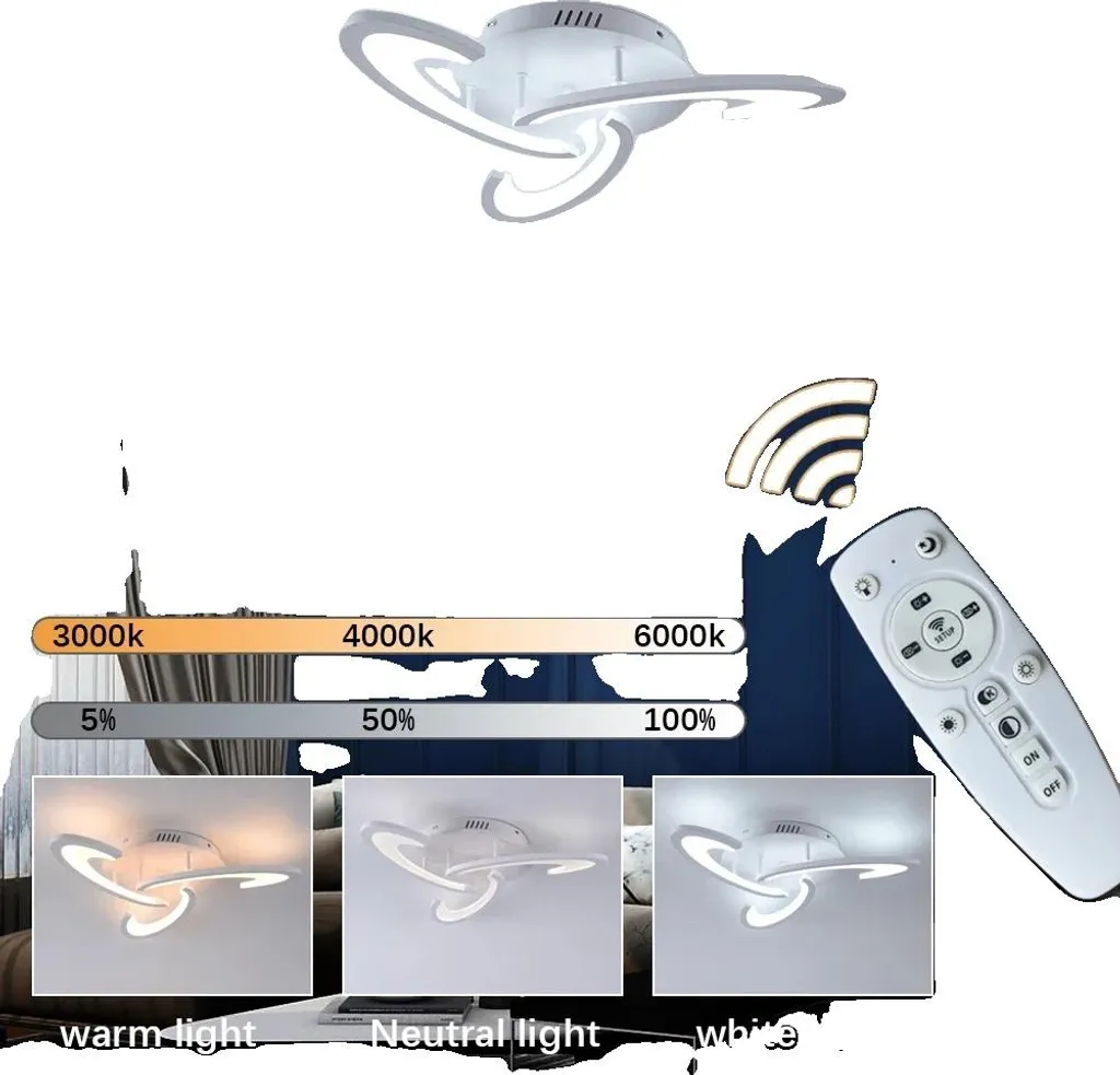 Plafoniera LED 30W Acrilico Dimmerabile RC - Illuminazione Smart Interni