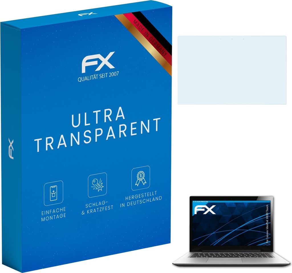 atFoliX FX-Clear 2x Schutzfolie kompatibel mit Lenovo Idea Pad U430 Touch Displayschutzfolie
