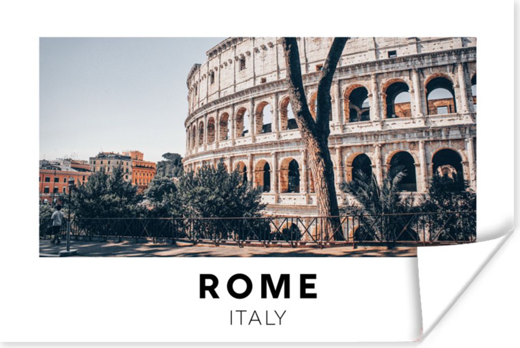 MuchoWow Poster Italien - Rom - Kolosseum 60x40 cm - Schlafzimmerdekoration
