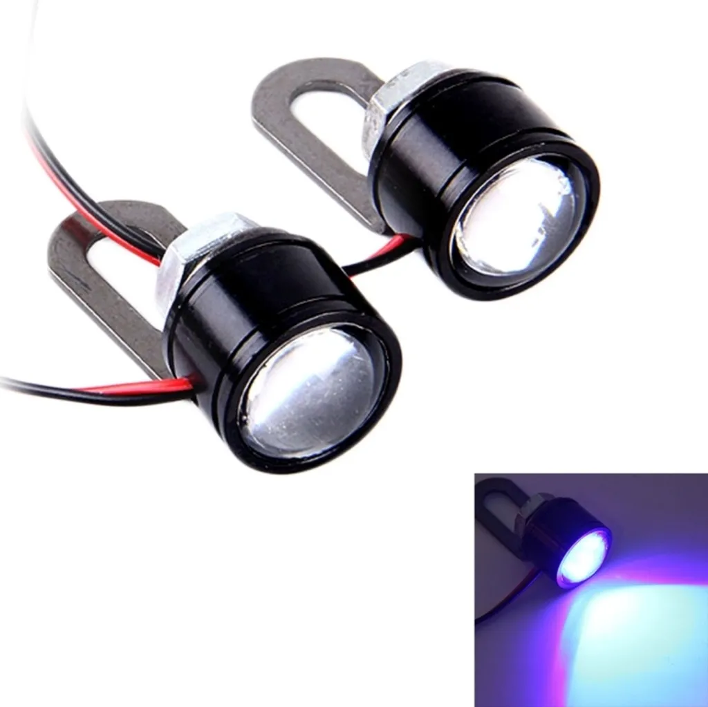 2x Luci LED Eagle Eyes Moto 12V 3W Blu | IP67 Waterproof 45cm Wire