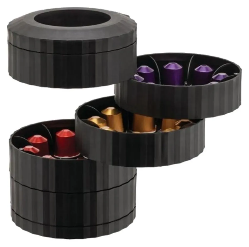 Porte-capsule Alessi Plissé Noir - Solution Rangement Café Chic et Compact - 5
