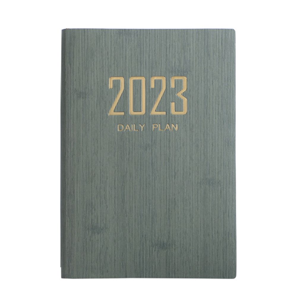 Tägliches Notizbuch Mehrzweck verdickter reibungsloses Schreiben Kunstleder-Deckungsagenda 2023 A5 Planer Buch für Schüler-Atroviren