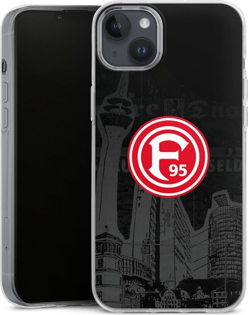 DeinDesign Handyhülle für Apple iPhone 14 Plus Silikon Hülle Case Smartphone Schutzhülle Fortuna Düsseldorf Logo Offizielles Lizenzprodukt