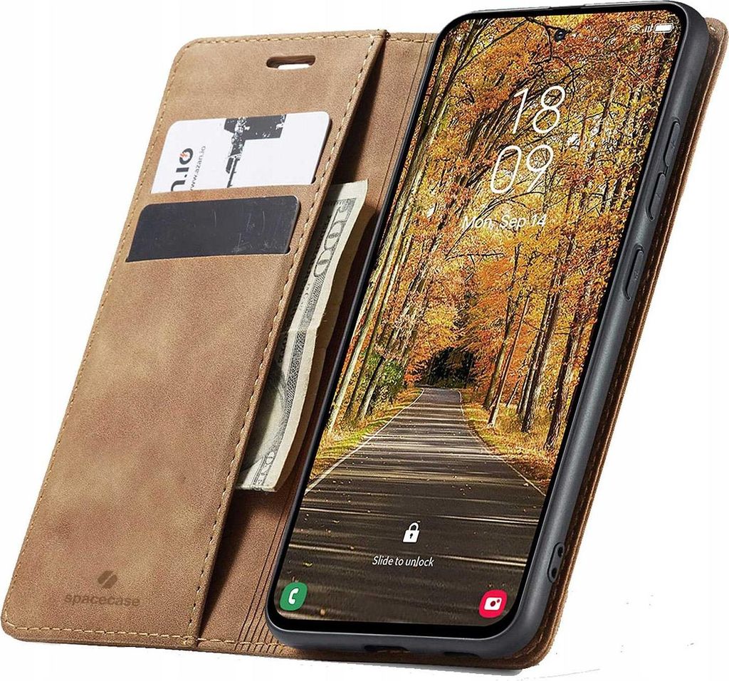 Spacecase Geldbörse Galaxy S25 Edge hellbraun