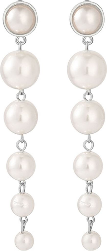 1 Paar Damen Lange Ohrringe Kunstperle Polierter Edelstahl Exquisite Quaste Hängende Ohrringe Party Prom Baumeln Ohrringe Ohrschmuck