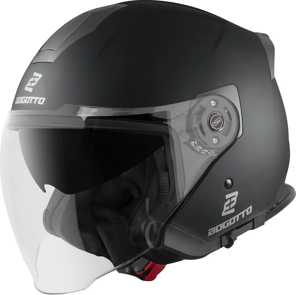 Fini la Chaleur en Moto : Casque Jet Bogotto H586 Noir Mat L Respirant
