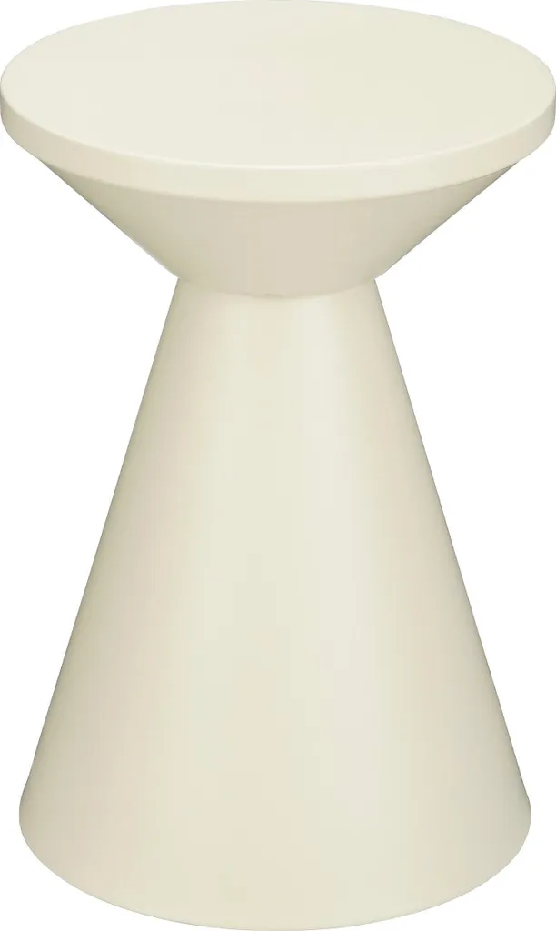Table de chevet ou support plante en métal blanc crème H45x31 cm Jim