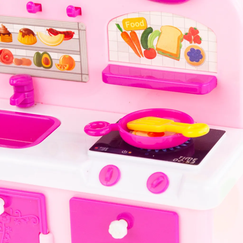 Cuisine pour enfants avec évier et brûleur Set-X20 en bois durable - 6